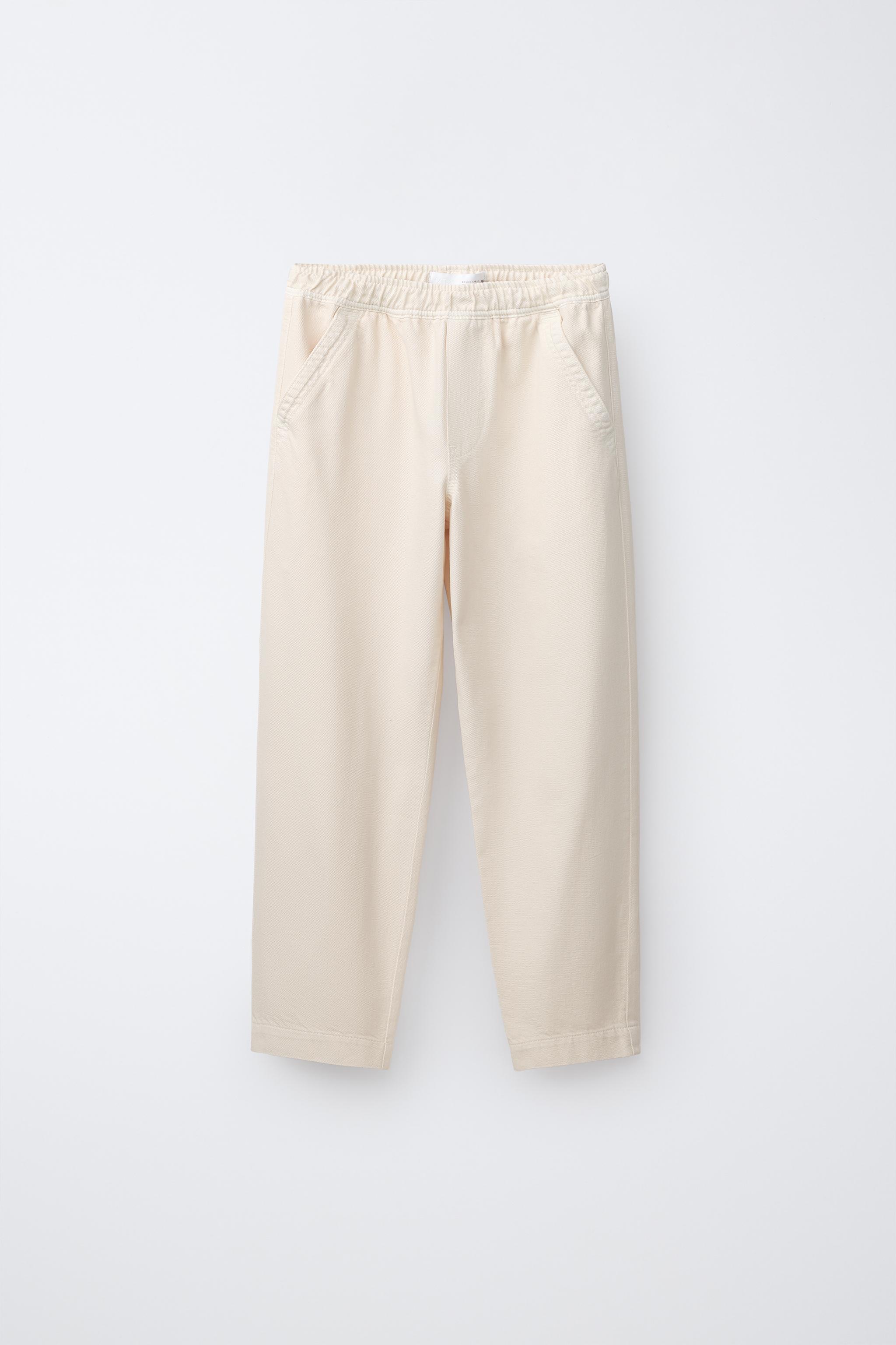 FLOWY SALGA PANTS — Light ecru