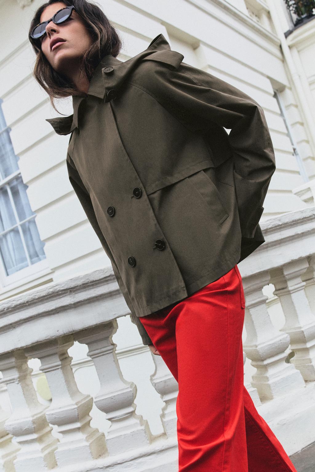 SHORT TRENCH JACKET WITH HOODIE