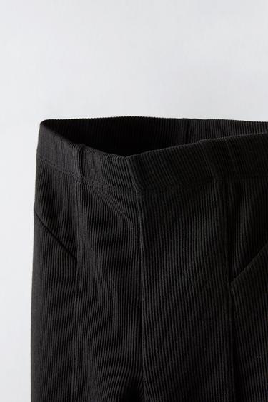 FLARE-LEGGINGS AUS OTTOMAN - Schwarz von Zara