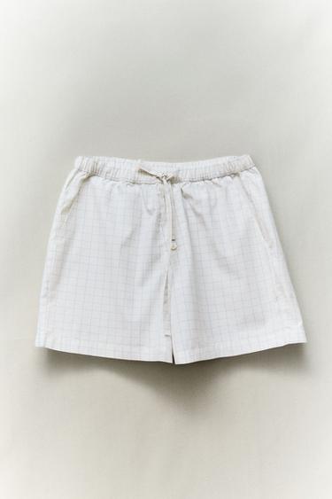 CHECKED SHORTS - Oyster-white by Zara - Image 5