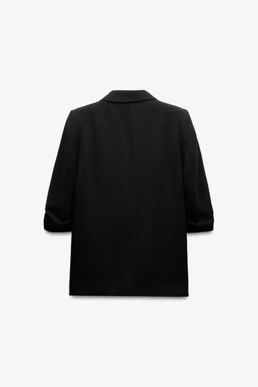 VESTE À MANCHES RETROUSSÉES - Noir de Zara - Image 3