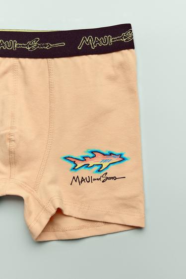 AGES 6-14/ TWO-PACK OF MAUI & SONS ® BOXERS - Orange by Zara