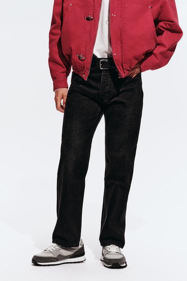 Zara 標準版型牛仔褲 - 碳色