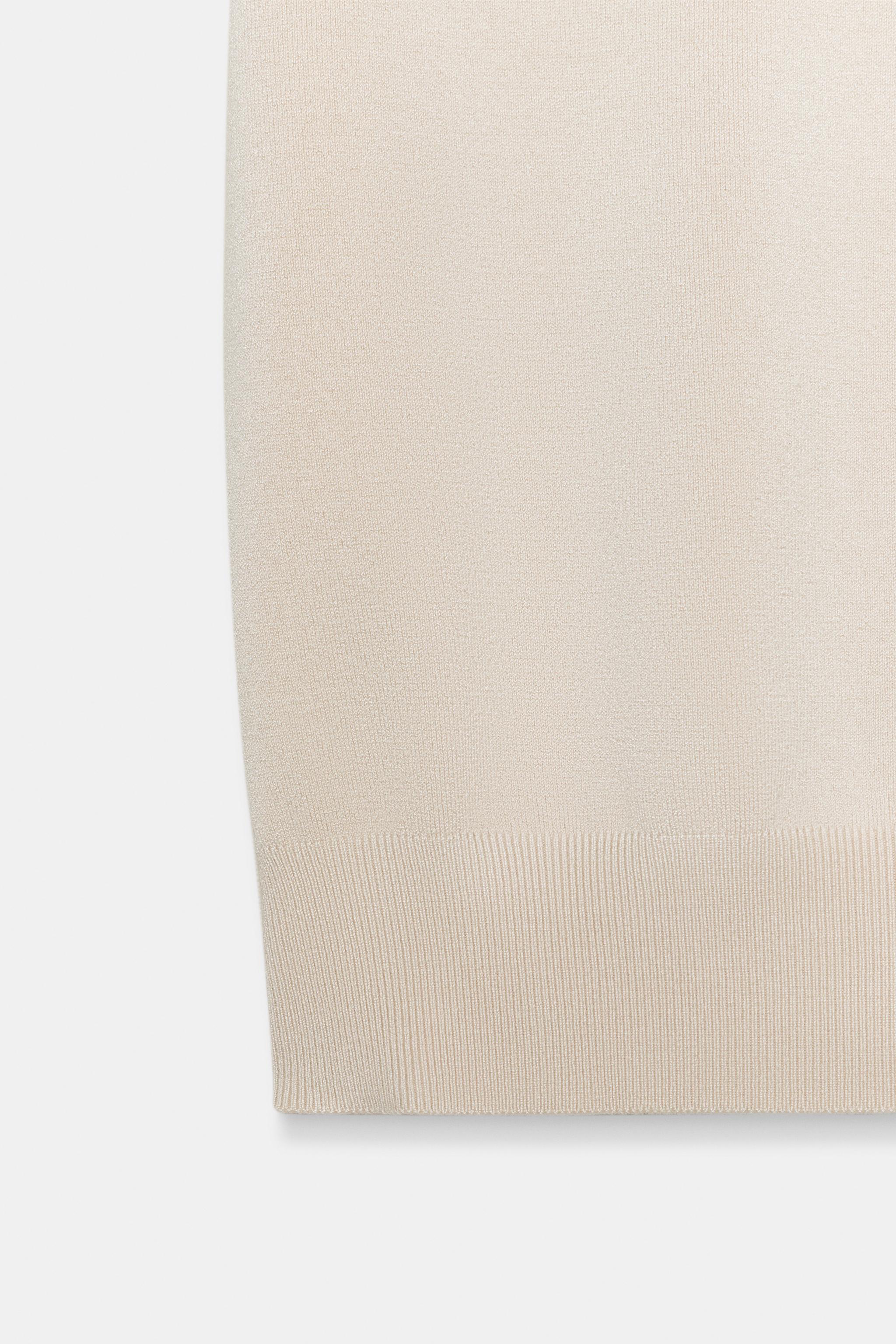 Женские свитеры Zara PLAIN KNIT BASIC SHORT SLEEVE TOP — фото 8