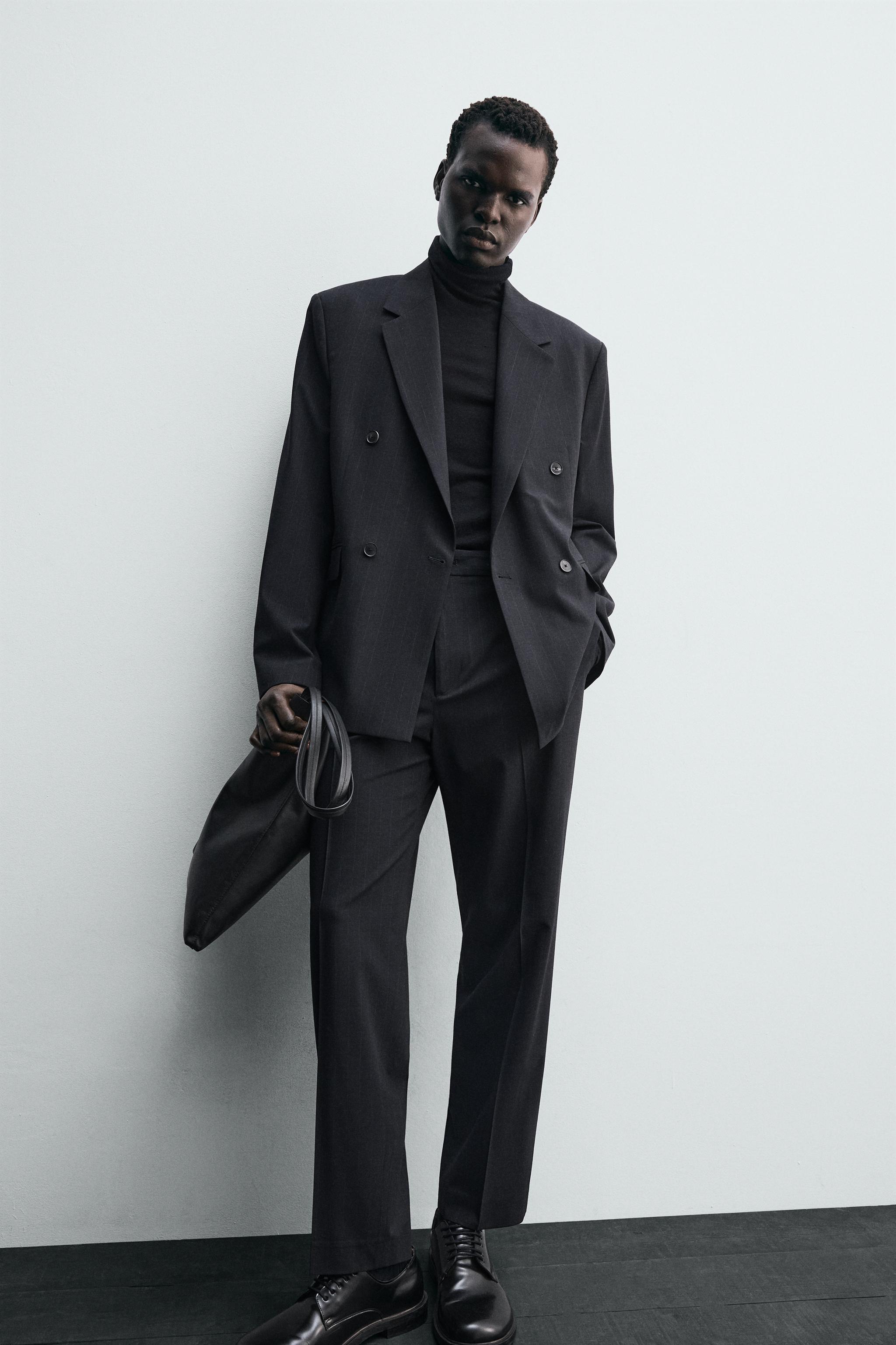 PINSTRIPE SUIT PANTS