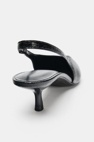 SLINGBACK HIGH-HEEL SHOES - Black by Zara - Image 5