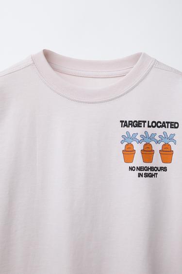 RABBIT PRINT T-SHIRT - Pearl grey by Zara - Image 2