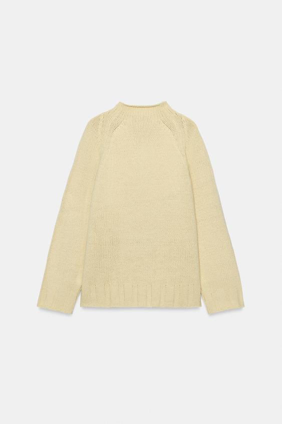 PULL EN GROSSE MAILLE - Écru de Zara - Image 6