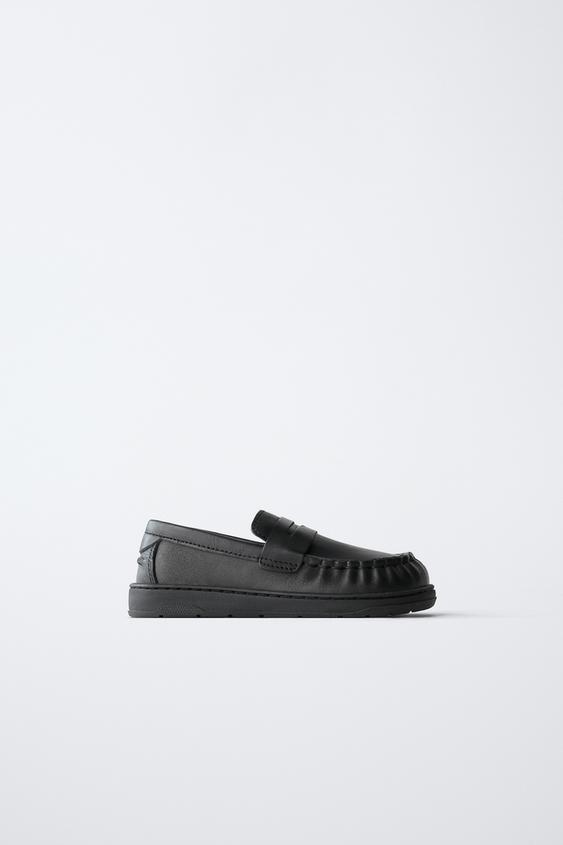 Zara KOŽNE BAREFOOT MOKASINE – Crna – Slika 0