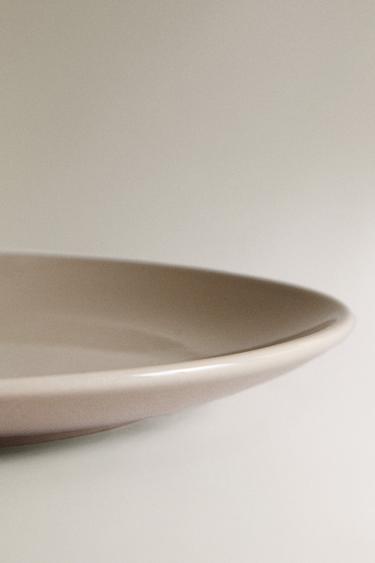 STONEWARE DESSERT PLATE - Taupe grey by Zara - Image 3