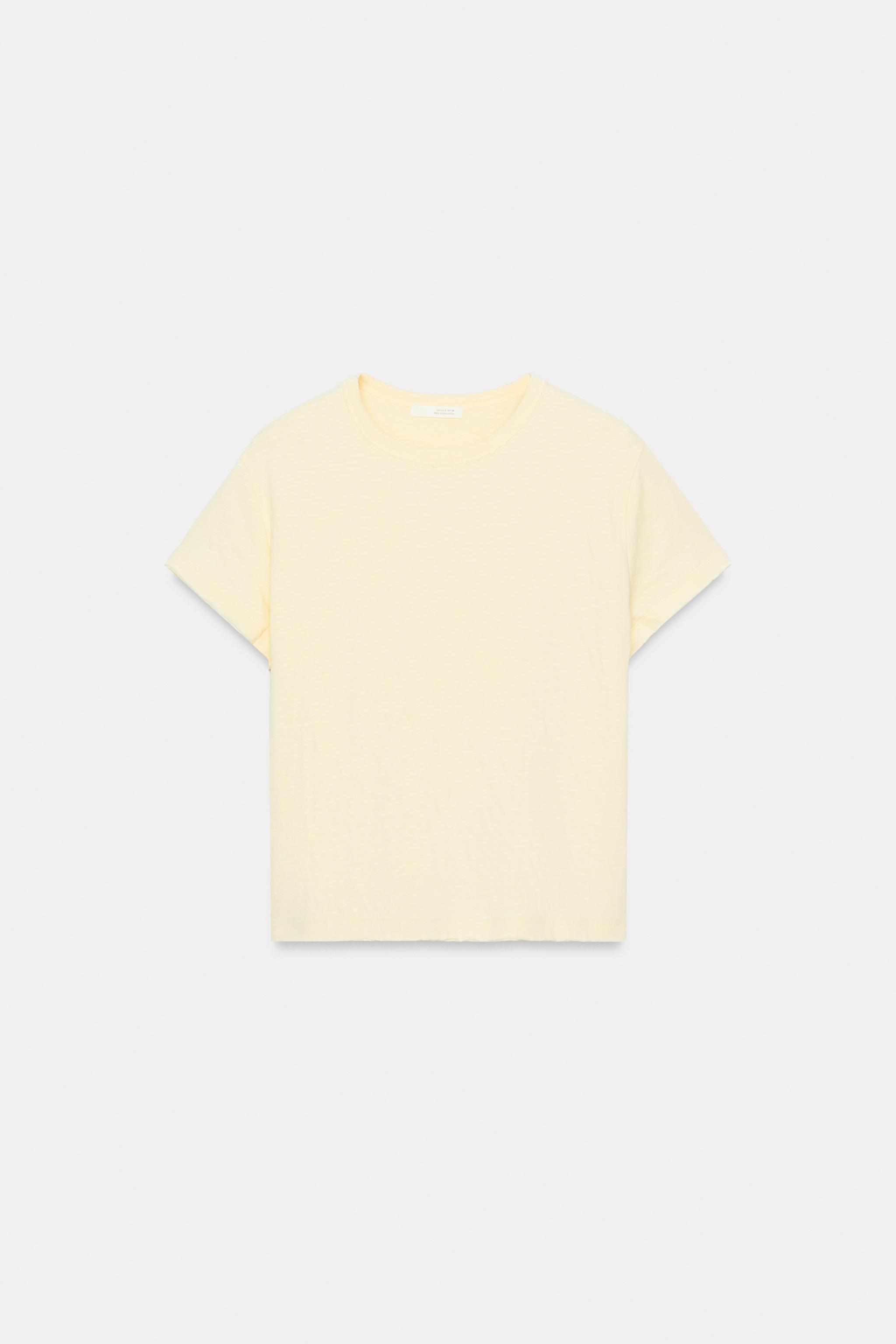 KISA KOLLU PAMUKLU T-SHIRT - Görsel 5