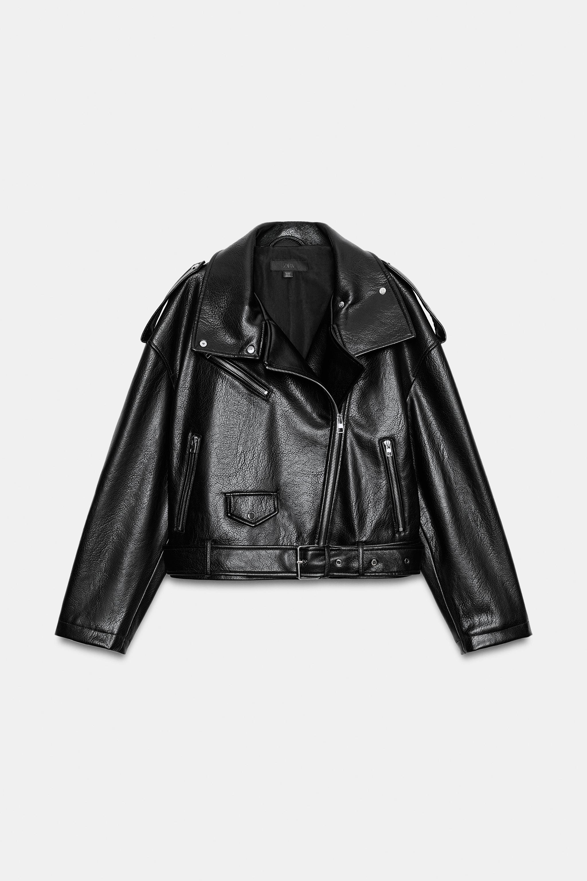 BLOUSON DE MOTARD EN MATIÈRE SYNTHÉTIQUE