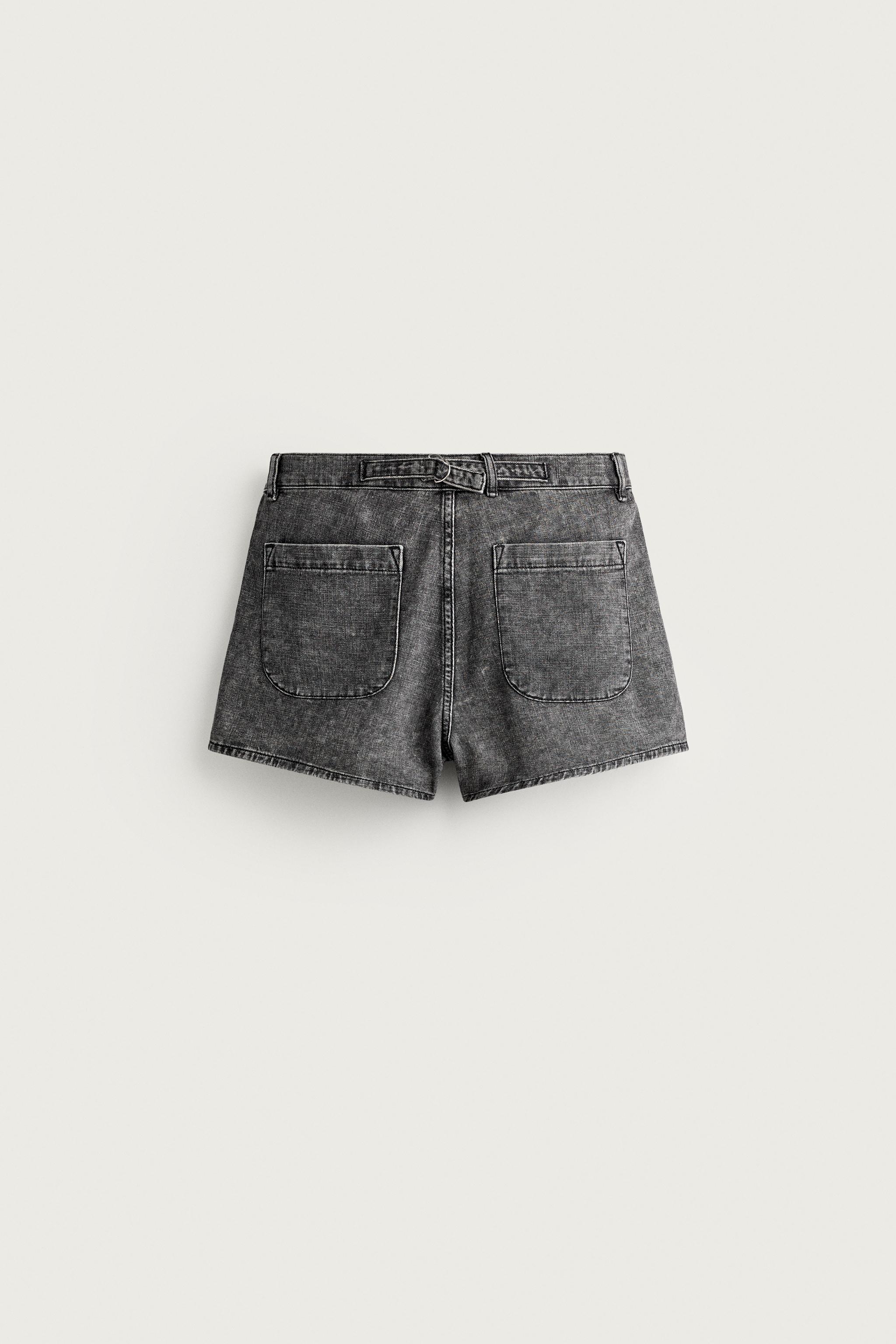 ACID WASH DENIM SHORTS