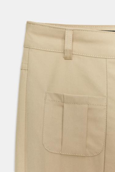 ANKLE-LENGTH STRAIGHT TROUSERS WITH POCKETS - Straw by Zara - Image 6