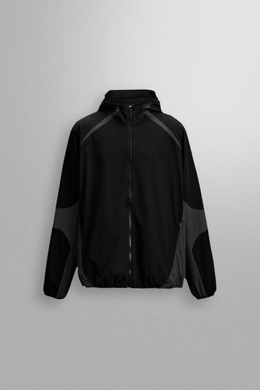BLUSÃO TÉCNICO COLOR BLOCK - Preto da Zara