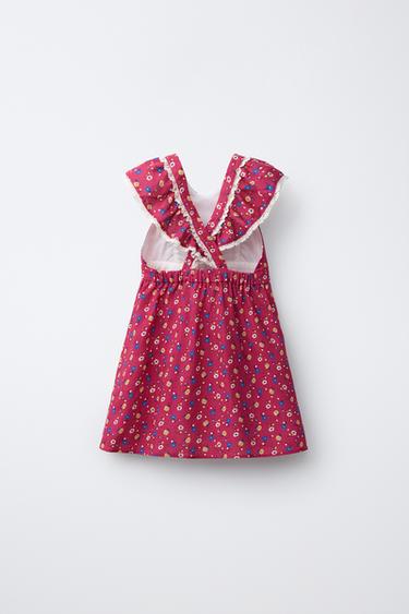 ПЛАТЬЕ ИЗ ЛЬНА С ЦВЕТОЧНЫМ ПРИНТОМ — ЦВЕТ ФУКСИИ от Zara