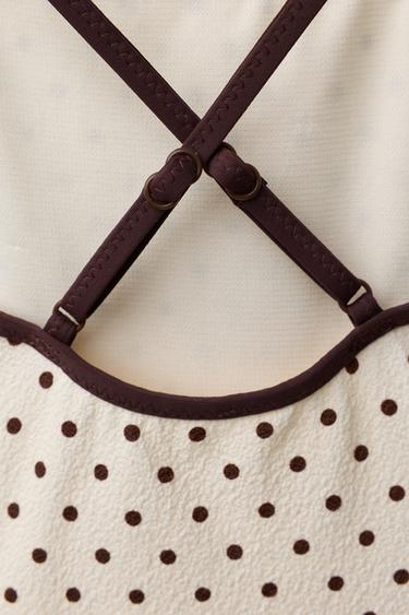 2-6 ANS/ MAILLOT DE BAIN TEXTURE POIS - Écru de Zara - Image 3