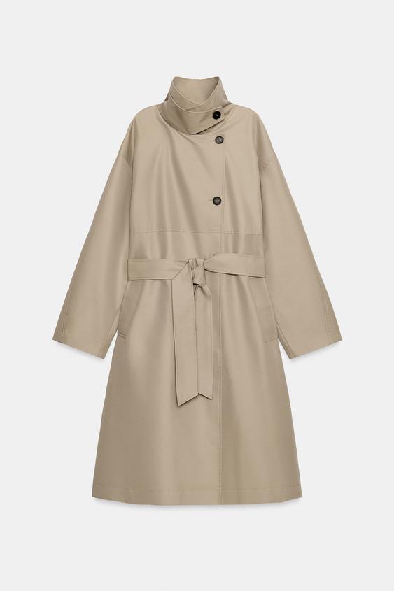 TRENCH À CEINTURE WATER REPELLENT - Marron clair de Zara - Image 9