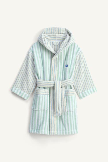 LIMITED EDITION STRIPED TOWELLING DRESSING GOWN - striped by Zara - Image 6