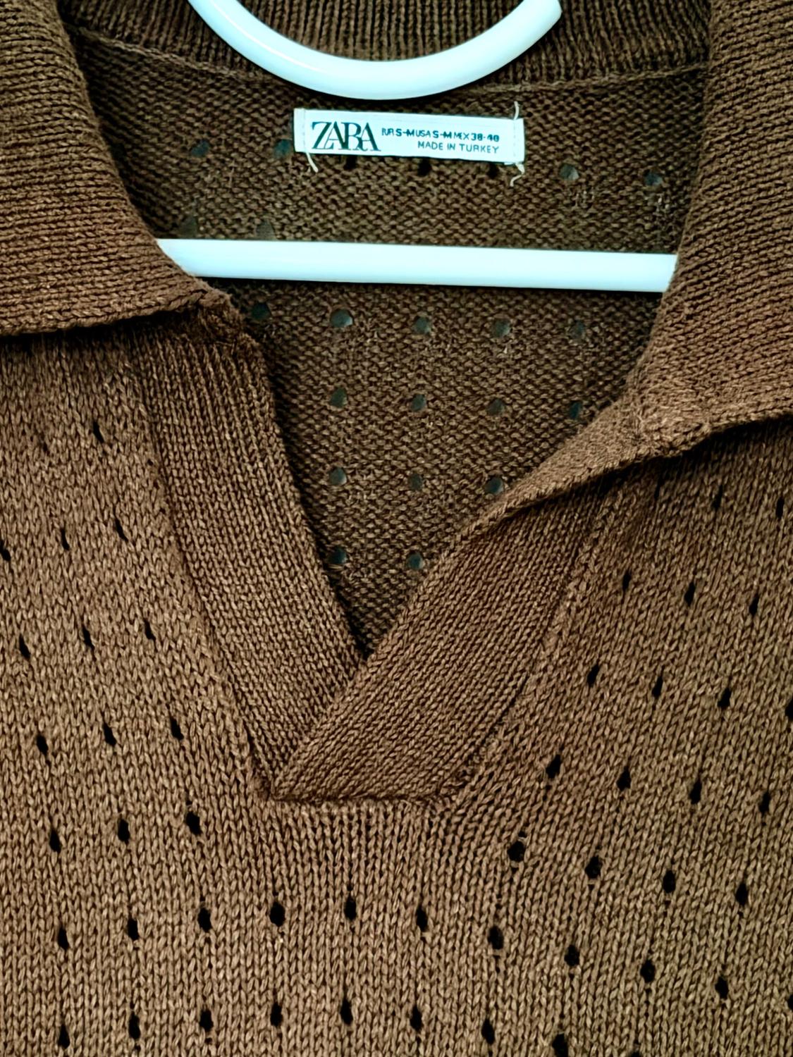 CROCHET KNIT POLO SHIRT - Image 3