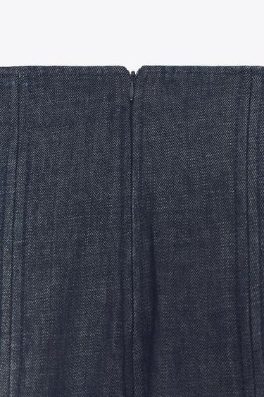 Zara ZW COLLECTION WIDE LEG ULTRA HIGH-WAISTED JEANS - Blue