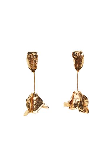 METAL FLOWER EARRINGS