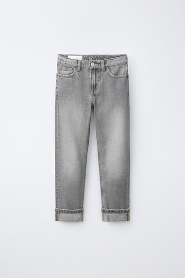 STRAIGHT JEANS - Mid-grey by Zara