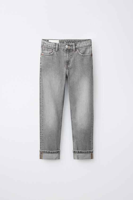 JEANS STRAIGHT - Gris medio de Zara - Imagen 0