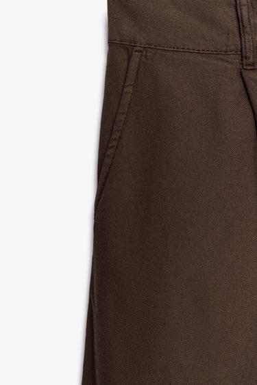 ZW COLLECTION JOGGER TROUSERS - Brown by Zara - Image 8