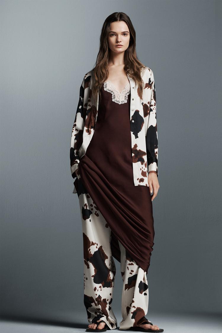 Pants PantalÃ³n De Vaca Pantalon Estampado Vaca Zara Pantalones