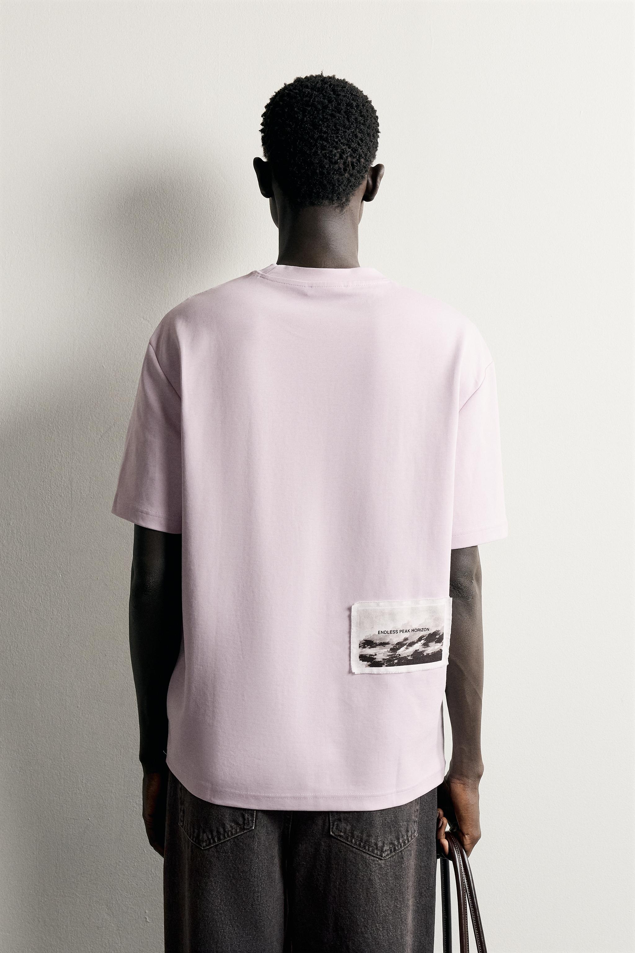 T-SHIRT RELAXED FIT PIÈCE CONTRASTE