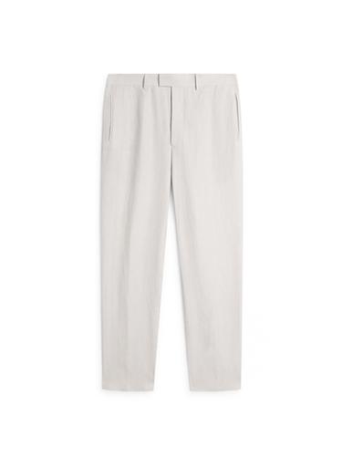 Zara Linen tailored fit barrel trousers - Ice