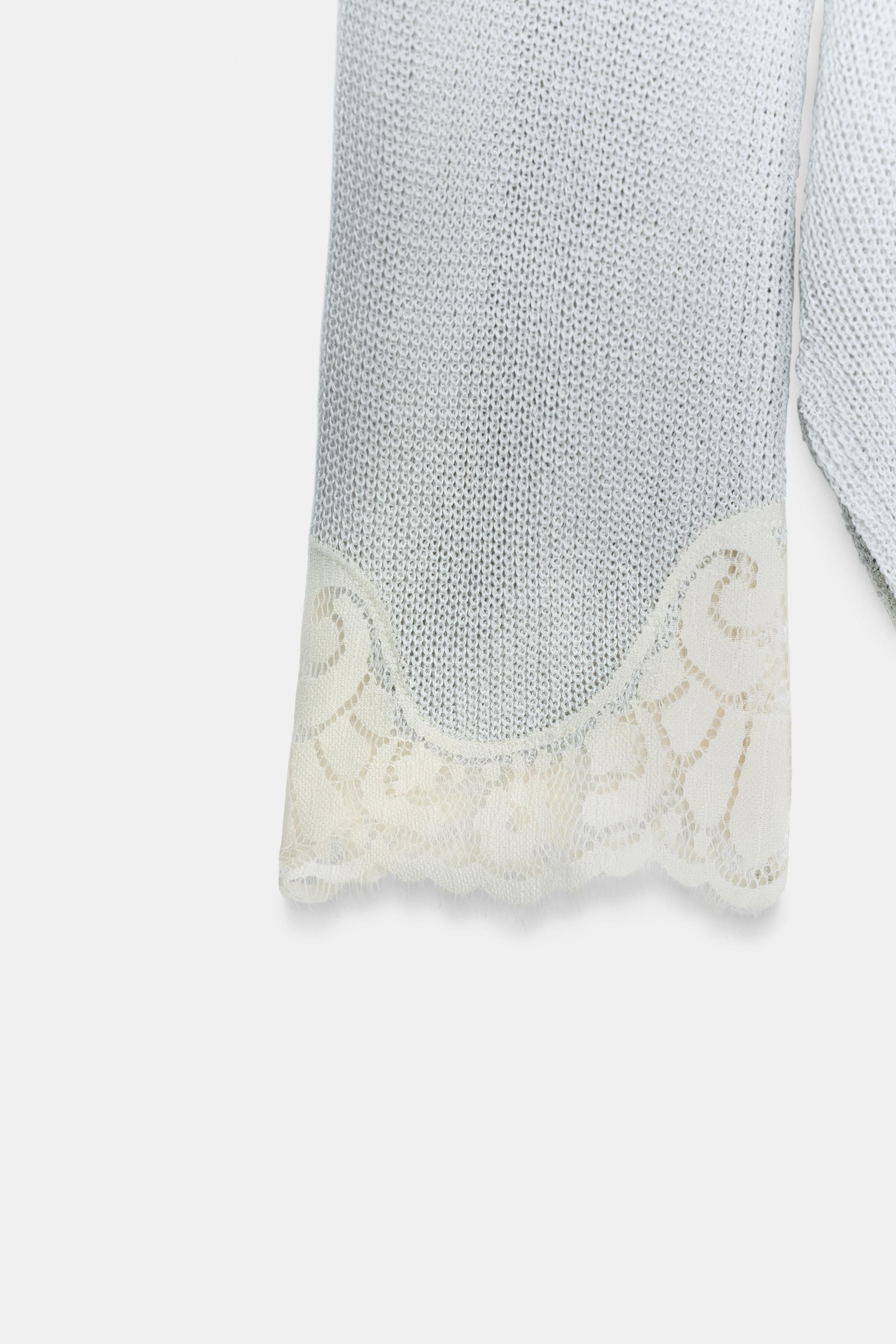 Женские топы Zara RUSTIC LACE TOP — фото 7