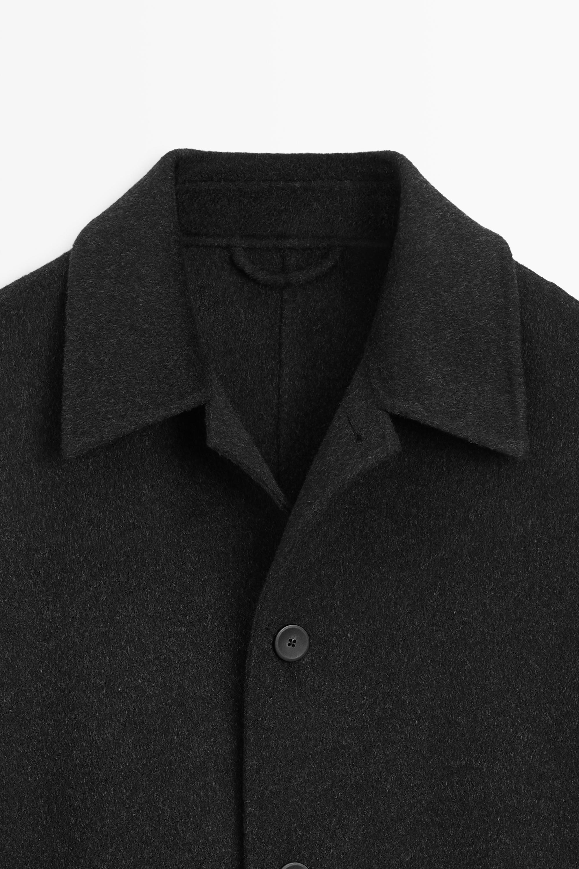 Long wool blend coat