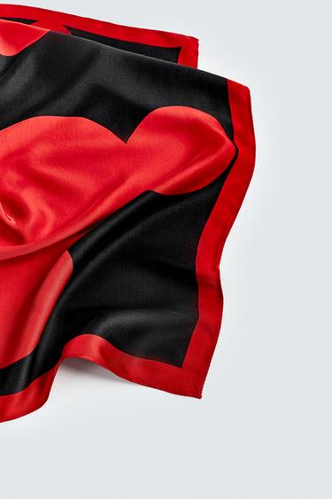 FOULARD SILHOUETTE MICKEY MOUSE HARRY LAMBERT FOR ZARA X DISNEY - Rouge / Noir de Zara - Image 2