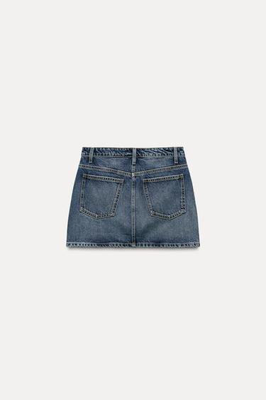 FALDA MINI DENIM TRF - Marino de Zara