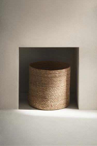 SEAGRASS BASKET - Light beige by Zara