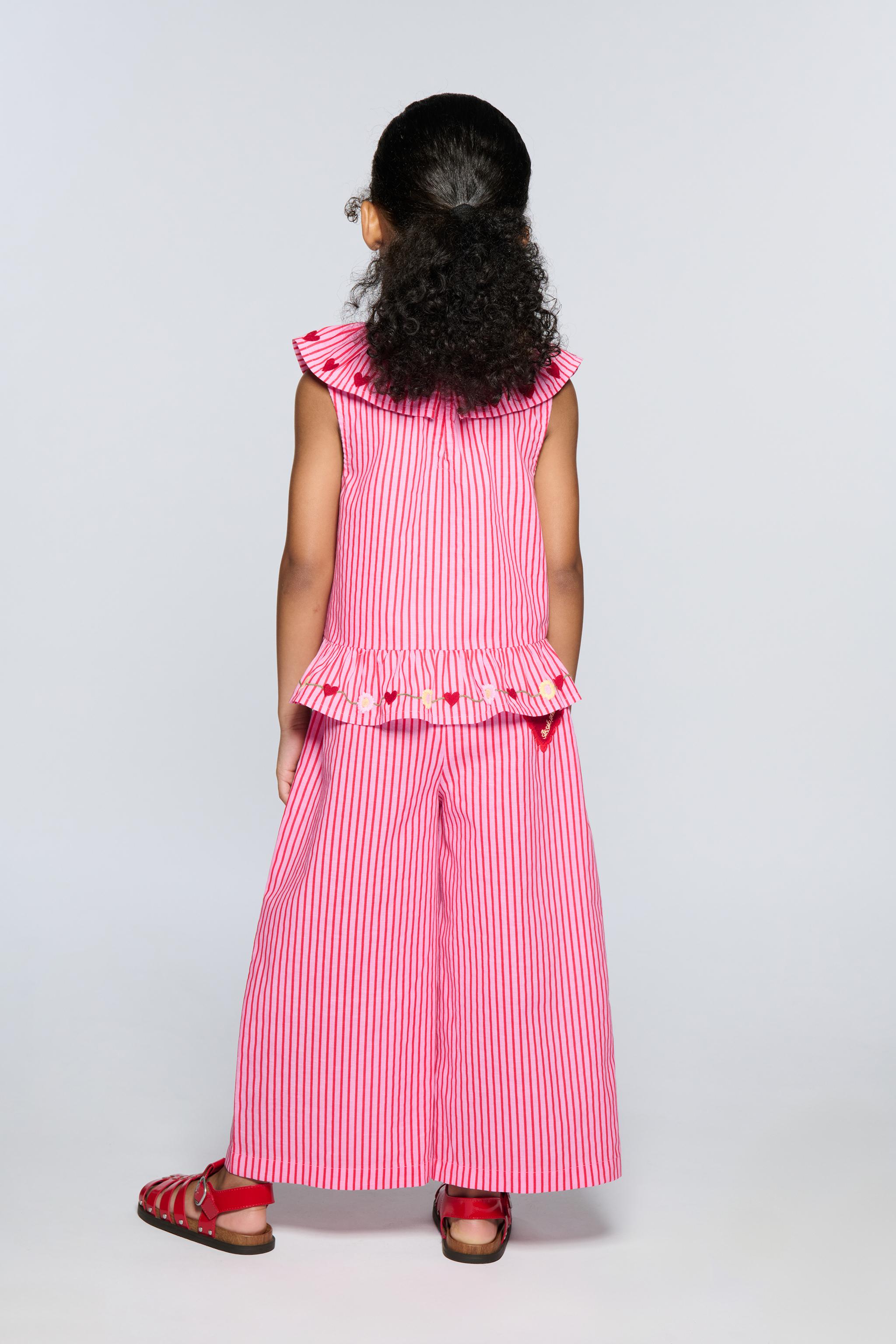 STRIPED EMBROIDERED PANTS SISSEL EDELBO X ZARA KIDS