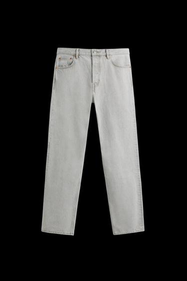 STRAIGHT-LEG JEANS - Grey by Zara