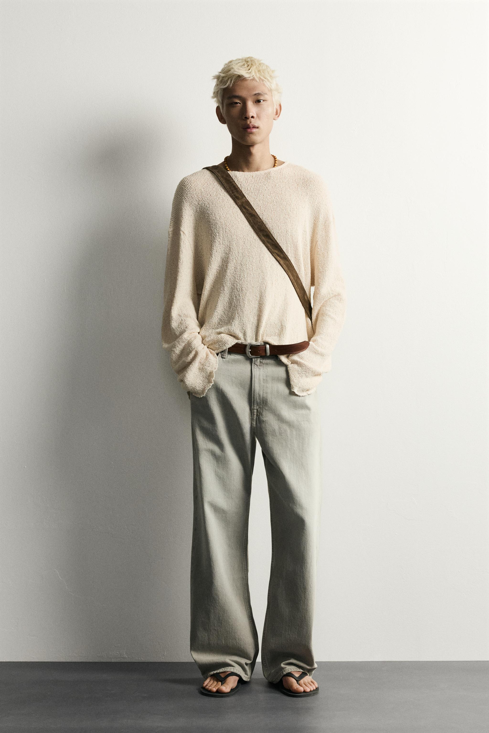 Мужские футболки Zara WASHED PRINT KNIT T-SHIRT