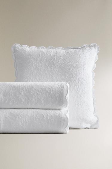 COLCHA FLOR ONDAS - Blanco de Zara