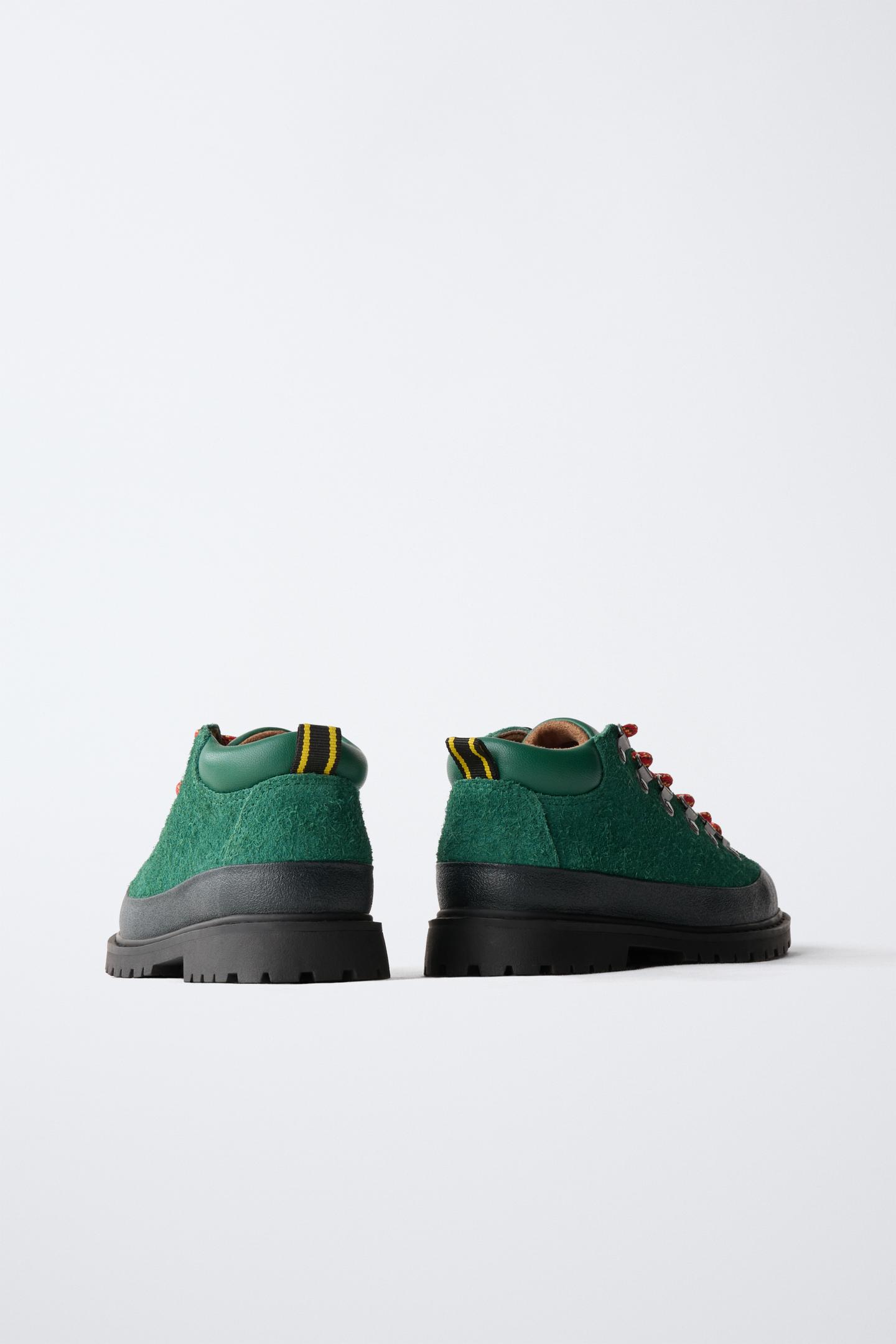 Детские кроссовки Zara Technical Sneaker, цвет: Зелёный — фото 6