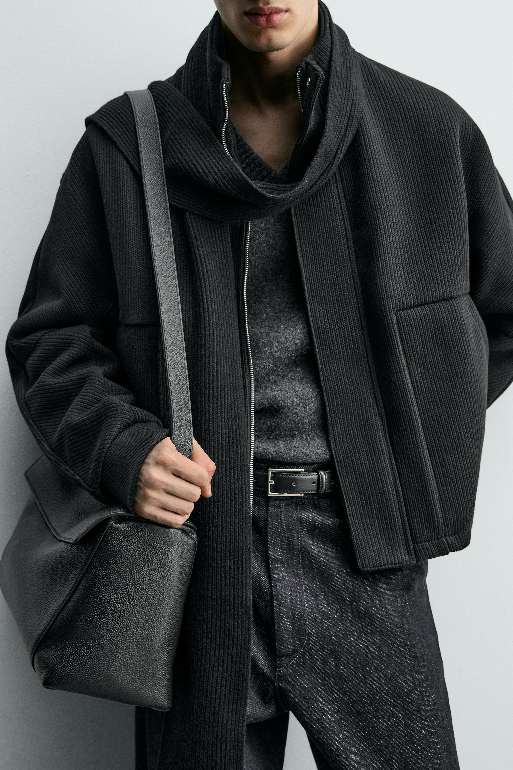 BOXY FIT RIBBED JACKET - Black | ZARA South Africa
