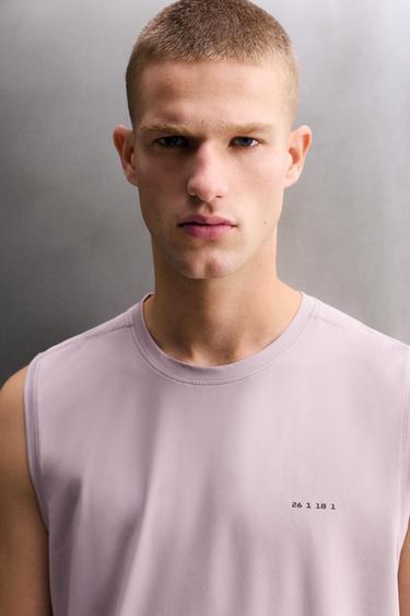 DÉBARDEUR TECHNIQUE BASIQUE - Rose pâle de Zara - Image 4