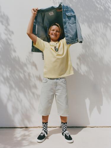 CAT PRINT T-SHIRT - Yellow by Zara