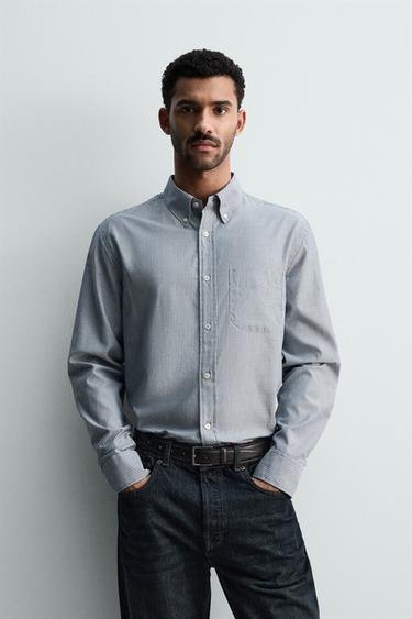 CHEMISE À RAYURES AVEC POCHE - rayures de Zara
