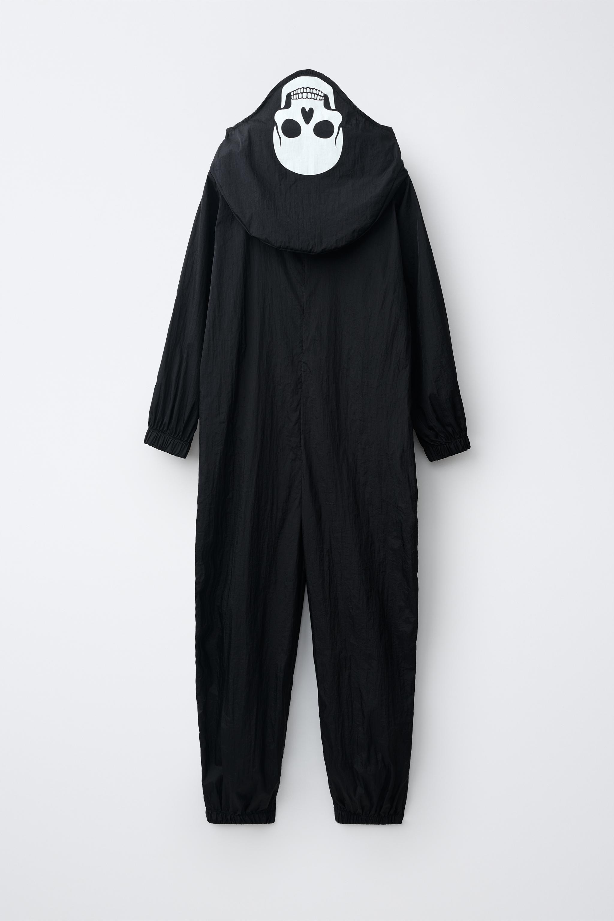 GLOW-IN-THE-DARK SKELETON JUMPSUIT COSTUME