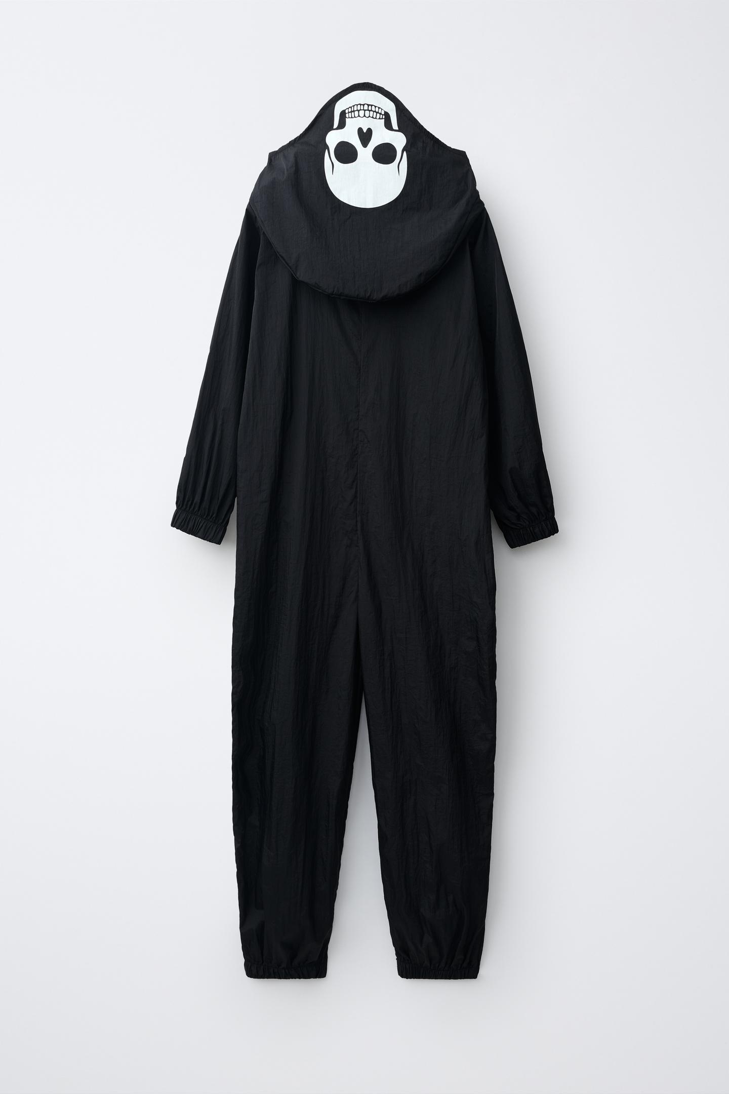 Детский комбинезон Zara Glow-In-The-Dark Skeleton Jumpsuit Costume, цвет: Чёрный — фото 3