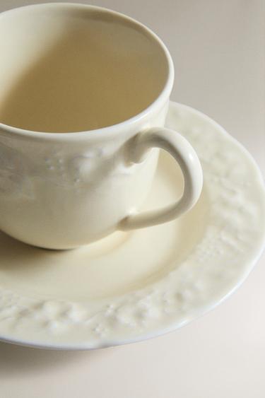 TASSE À CAFÉ AVEC SOUCOUPE PORCELAINE RAISIN - Crème de Zara - Image 2