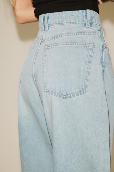 HIGH-WAIST BARREL TRF JEANS - Light blue by Zara - Image 5